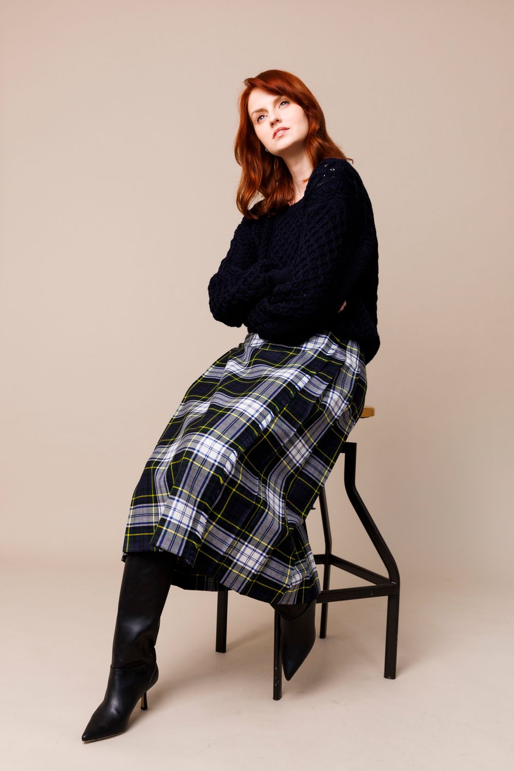 O´NEIL of DUBLIN/(W)TARTAN LONG KILT SKIRT-