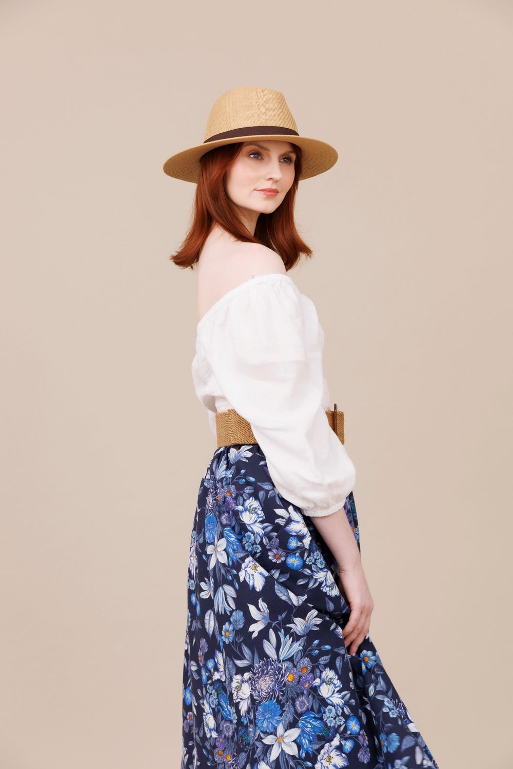 Liberty Blue Floral Long Pocket Swing Skirt – O'Neil of Dublin